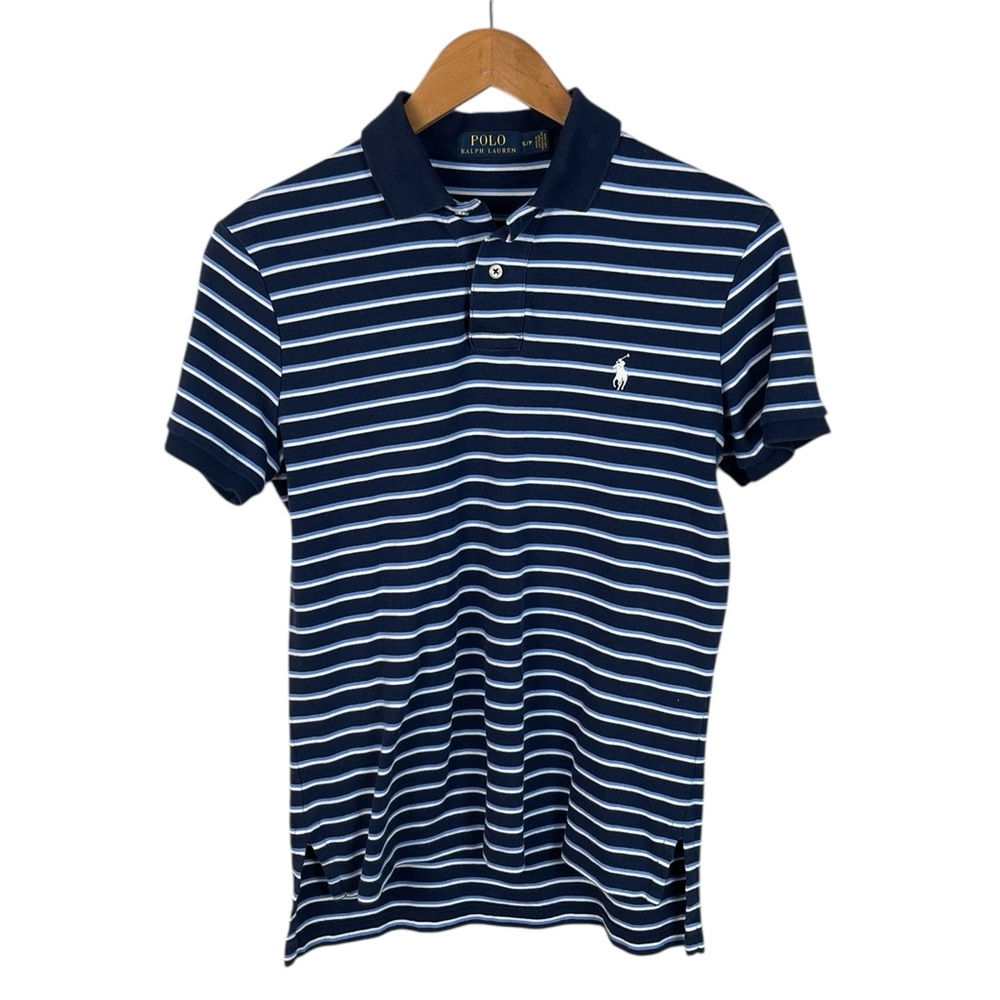Polo by Ralph Lauren Navy and White Striped Polo Shirt